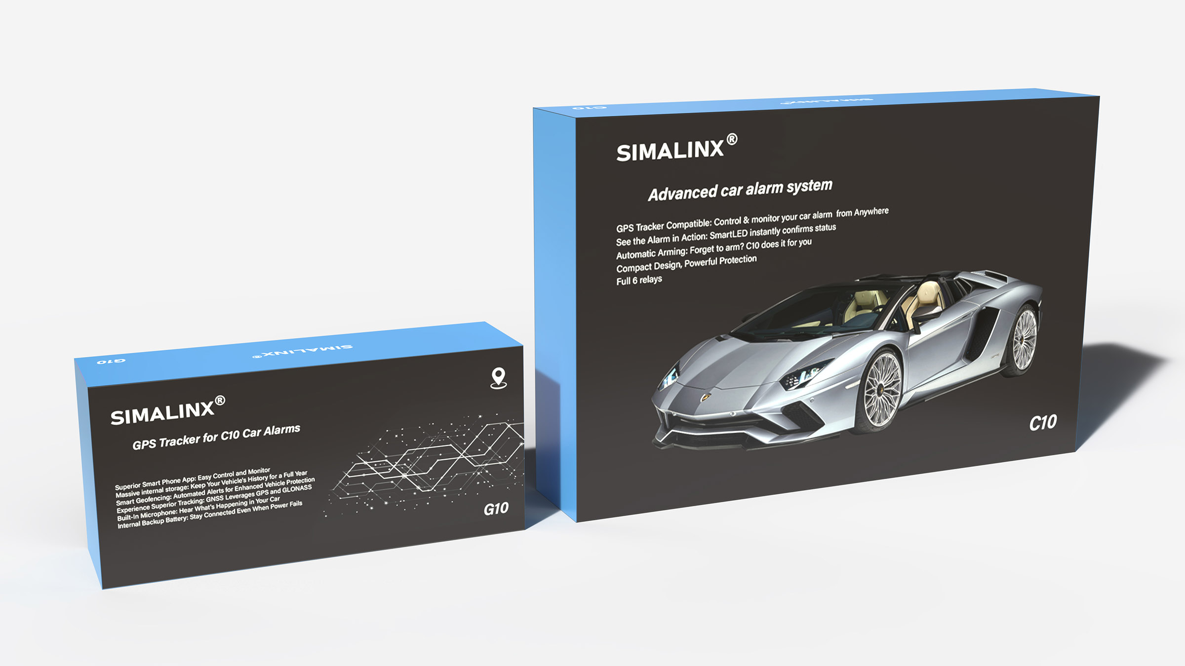 پک کامل SIMALINX (دزدگیر C10 + ردیاب G10)