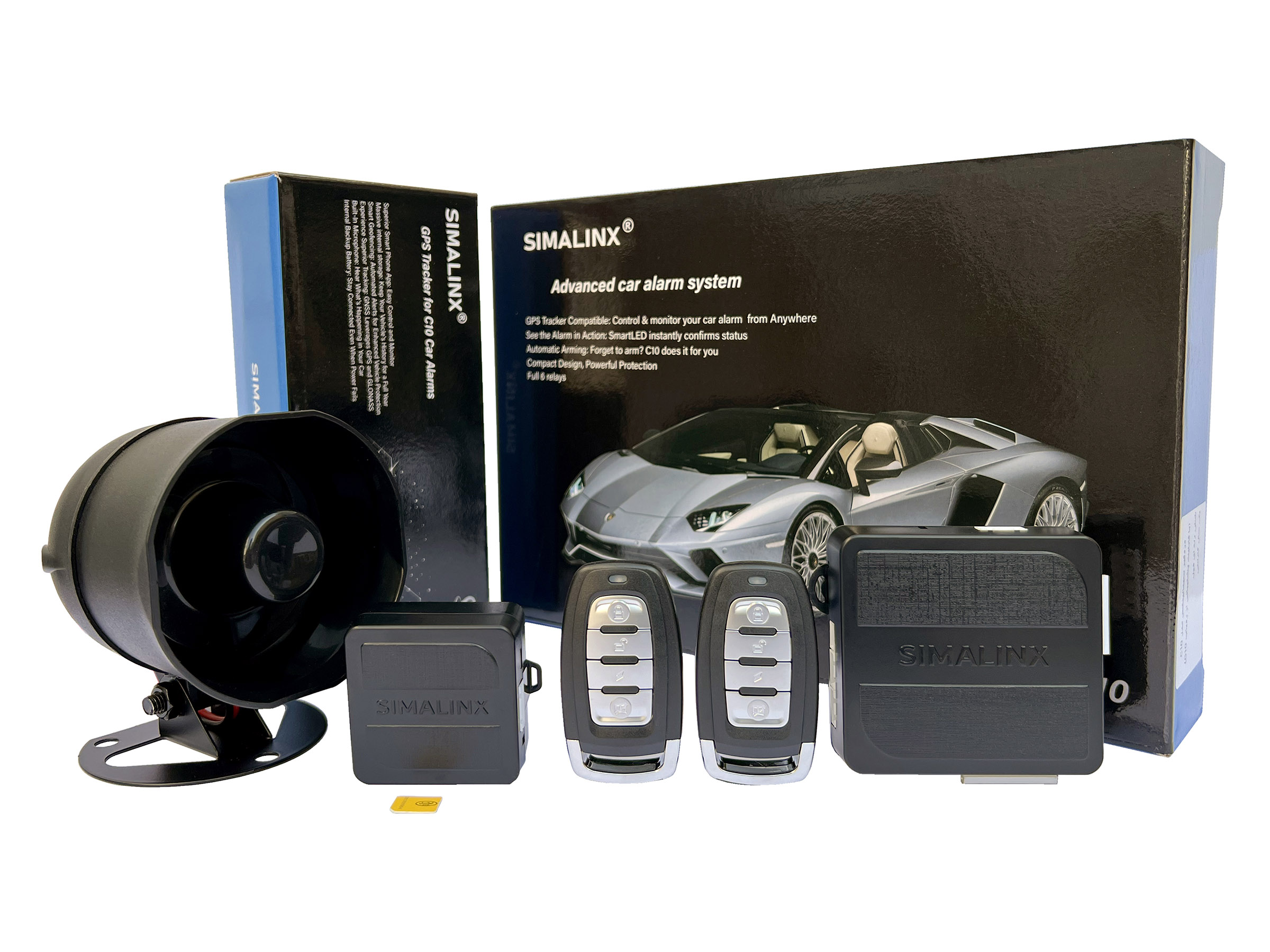 پک کامل SIMALINX (دزدگیر C10 + ردیاب G10)